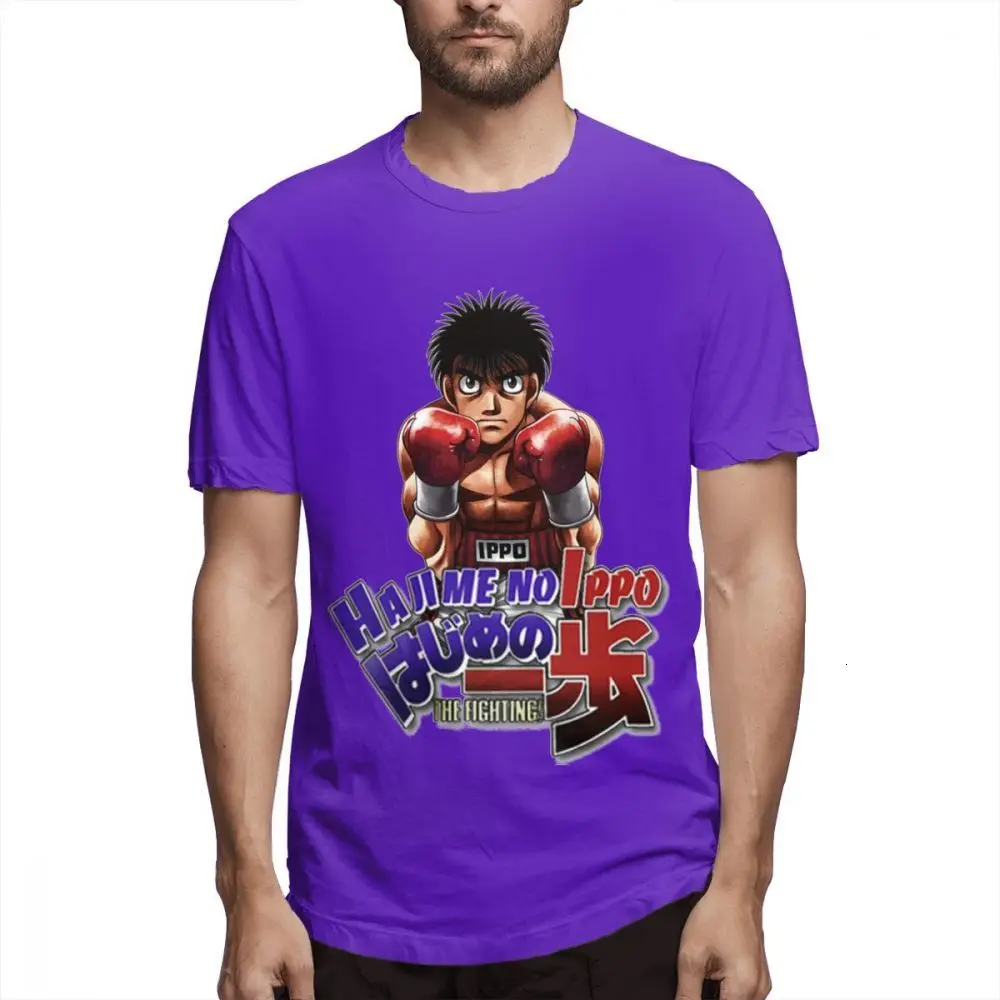 One yona/мужская футболка на заказ Hajime No Ippo Homme, повседневные уникальные качественные хлопковые футболки для мальчиков - Цвет: purple