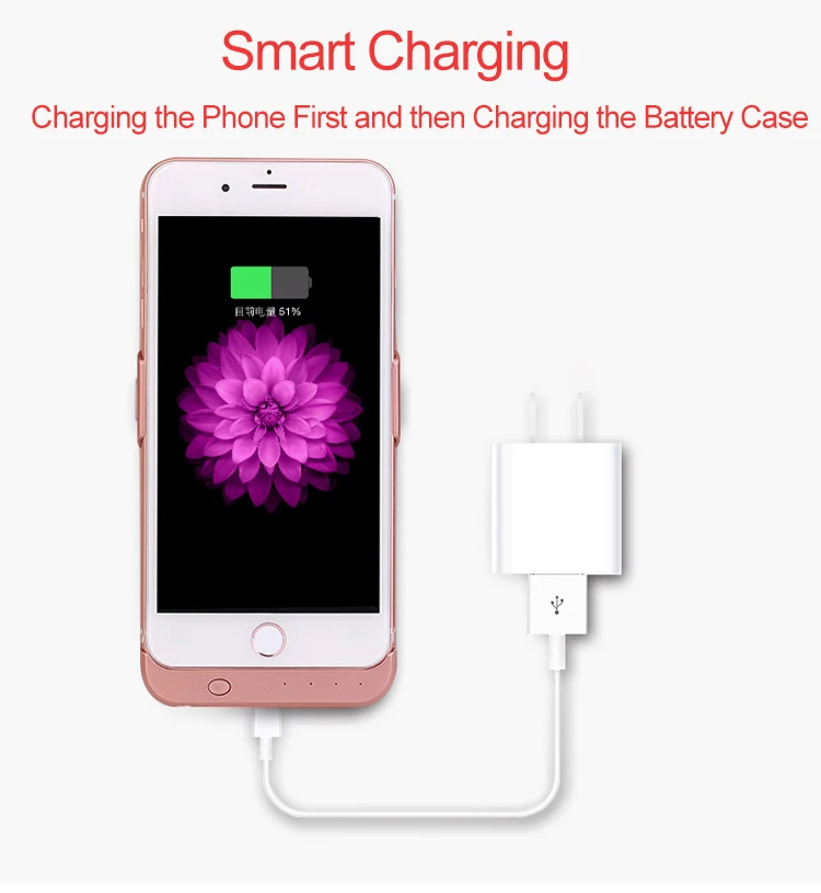 Портативный внешний аккумулятор 10000 мАч для iPhone 6 6S 7 8 чехол телефона Plus 6s зарядный