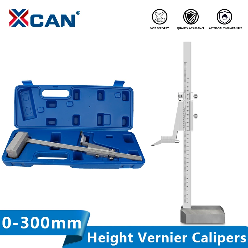 

XCAN Height Vernier Calipers 0-300mm Stainless Steel Vernier Height Gauge with Stand Measure Ruler Tools