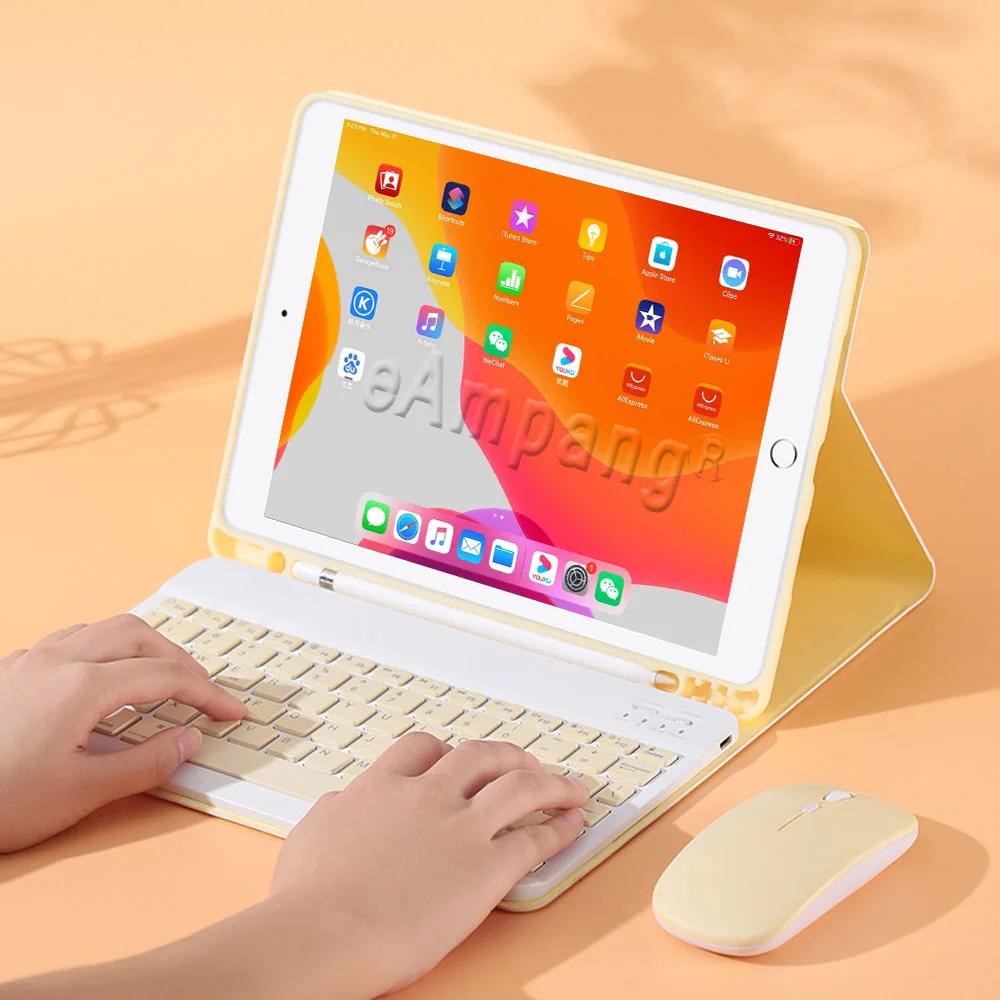 Étui avec clavier Bluetooth pour iPad 9,7/ Air/ Nouveau/17/18