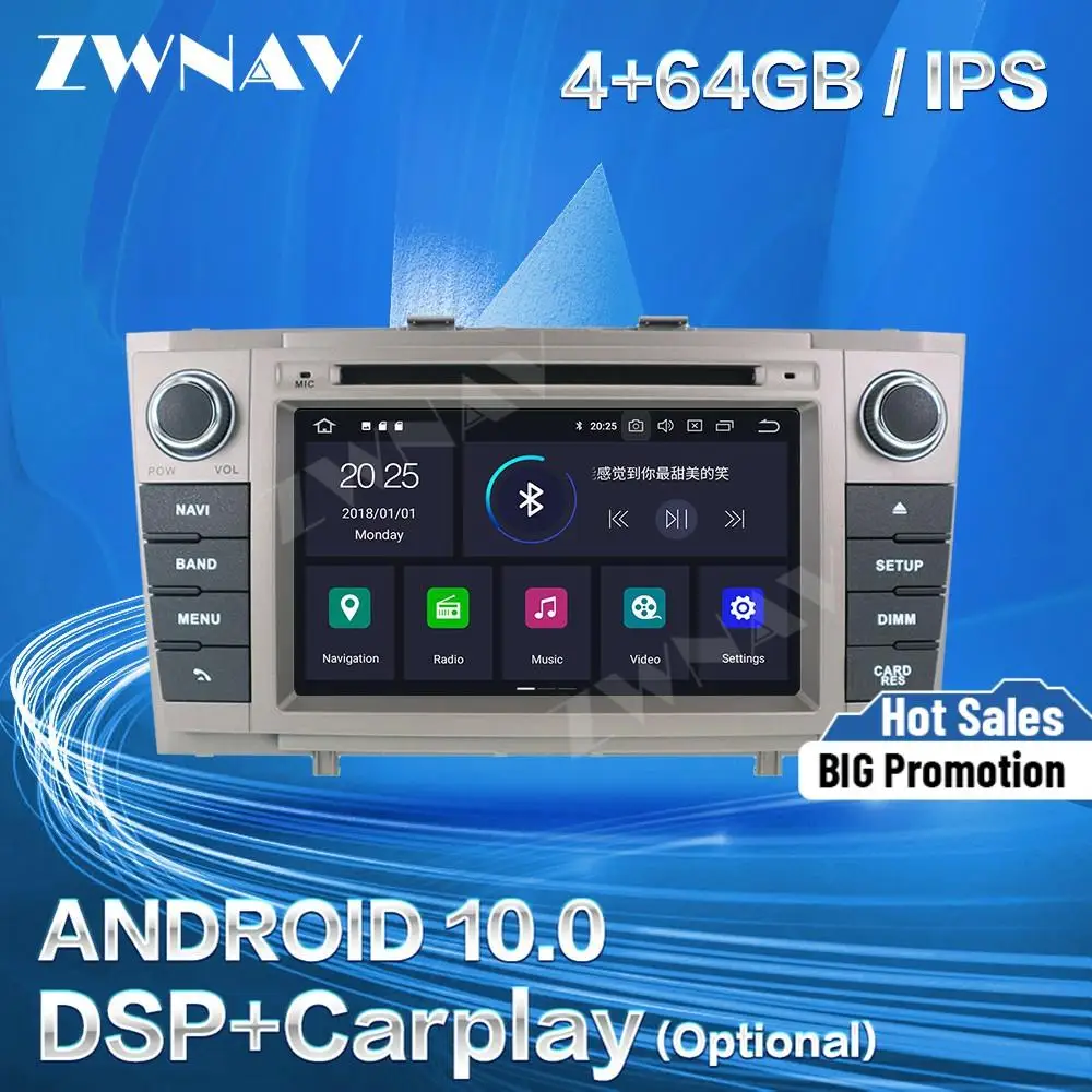 Carplay для Toyota Avensis T27 2009 2010 2011 2012 2013 2014 2015 2016 Android проигрыватель GPS аудио стерео радио