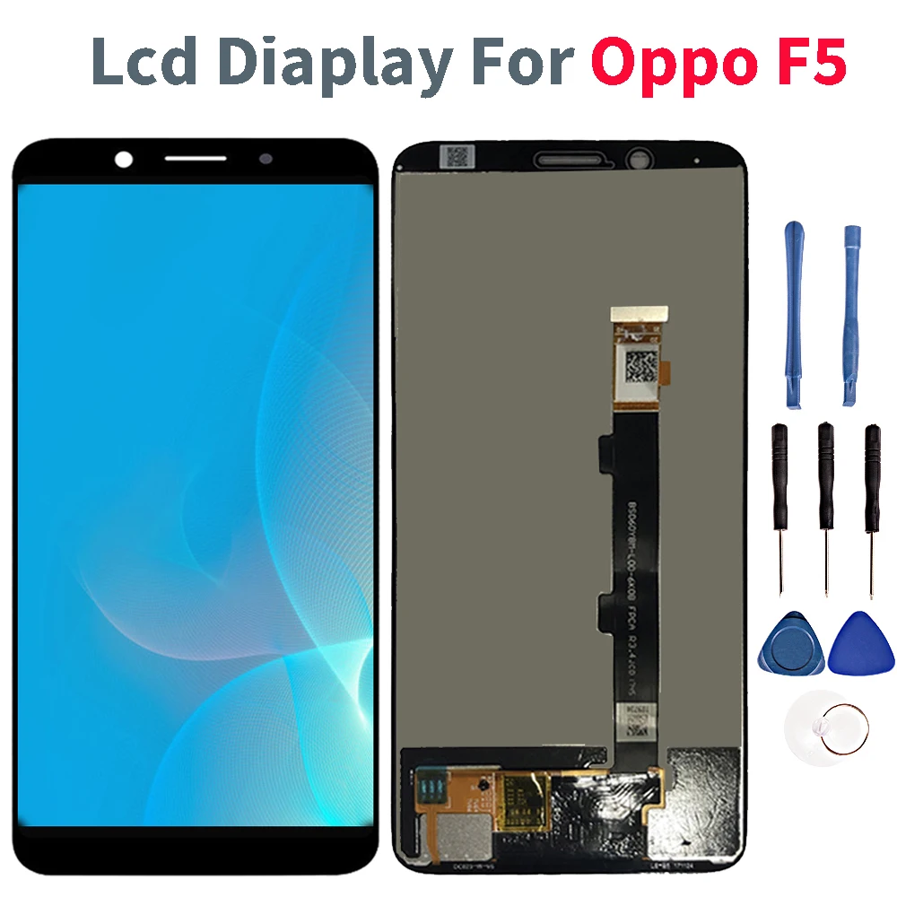 ЖК-дисплей для Oppo F5 Полный кодирующий преобразователь сенсорного экрана в сборе