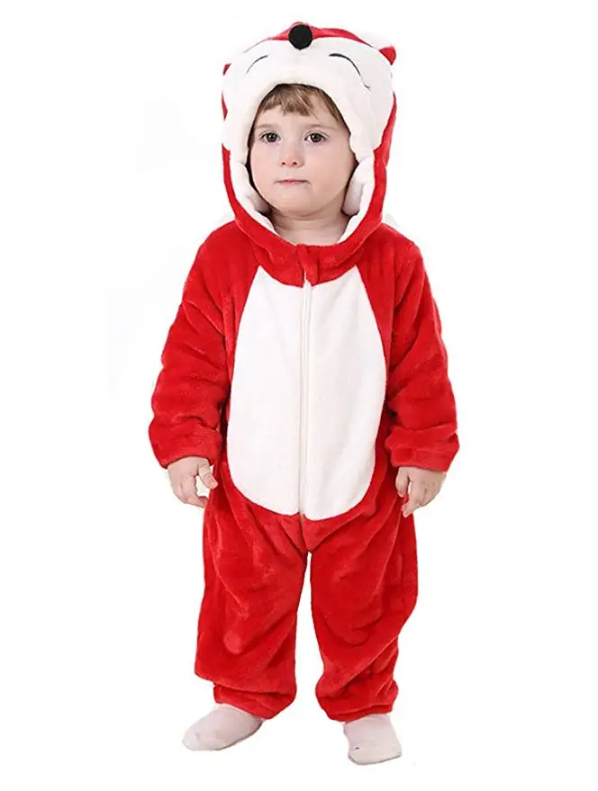 Red Fox Новинка; костюм божьей коровки для младенцев; комбинезон; вечерние костюмы на Хэллоуин для костюмированной вечеринки; праздничная одежда на Рождество - Цвет: Red Fox