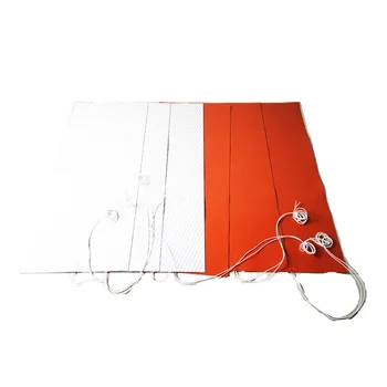 

230V 675*1480*1.5mm 2000w silicone heater for machine adhesive 1 side 2000mm lead wire come out from middle of 675mm side