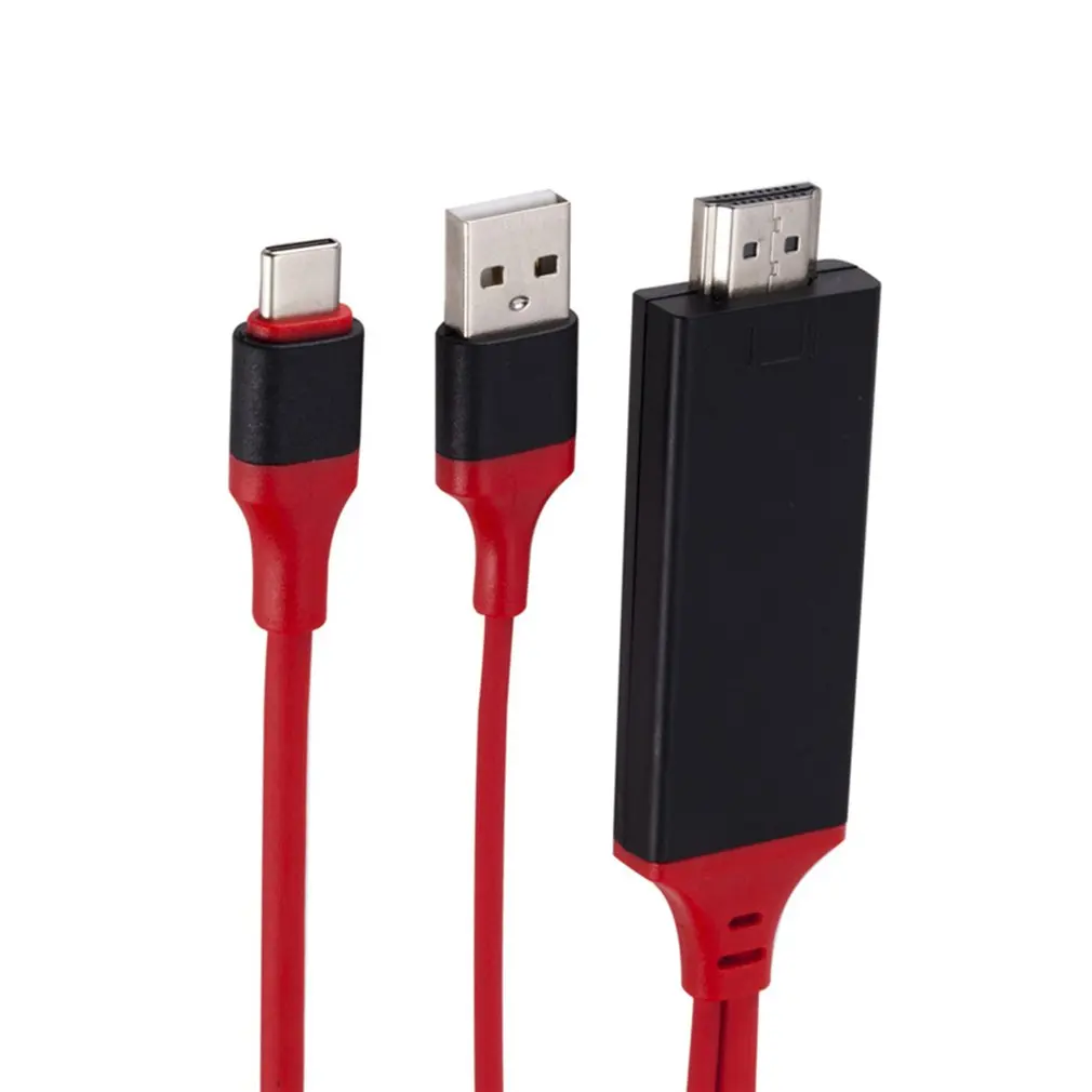 Кабель type-C к HDMI Поддержка Usb зарядки type-C к HDMI 4K* 2K HD адаптер кабель type-C к HDMI с кабель для зарядки с адаптером