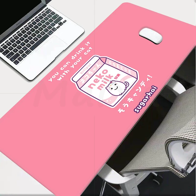 Kawaii Mouse Pad Gamer Pink Computer Mat Cute Office Decor Large Gaming Slipmat Keyboard Pc Accesories 800x300 Mousepad 90x40 Xl 1