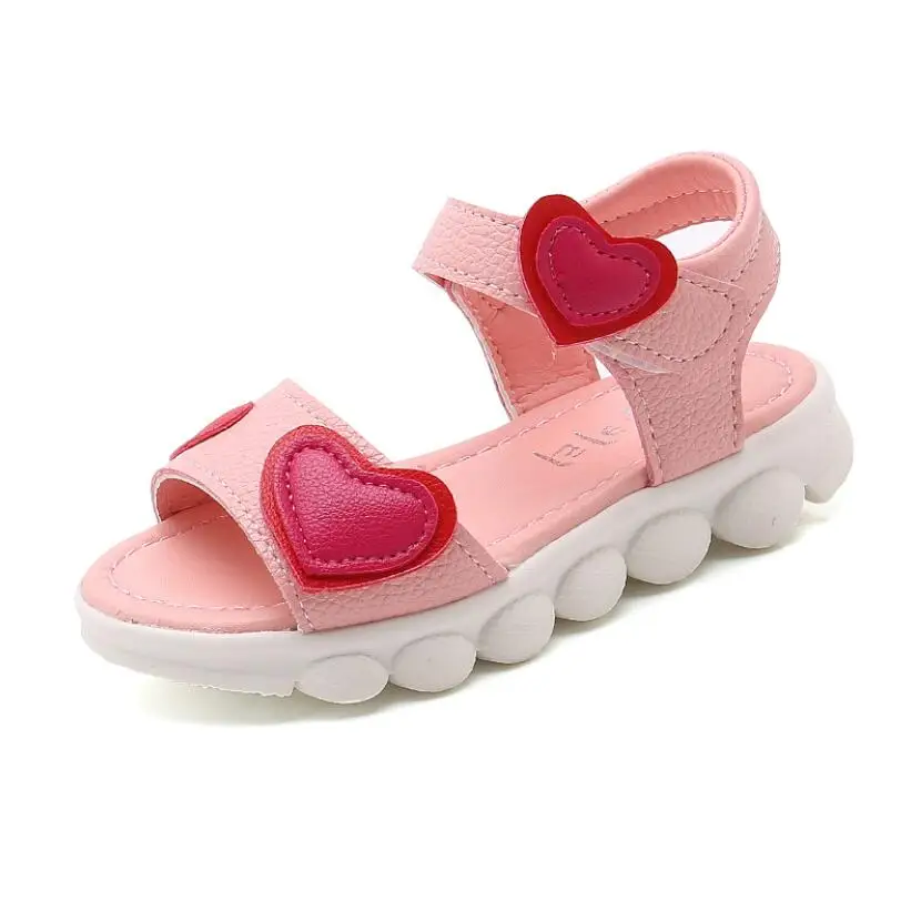Детская обувь; брендовые летние сандалии для девочек; Детские пляжные сандалии с мягкой подошвой; удобная и милая детская спортивная обувь; детские кроссовки - Color: Pink