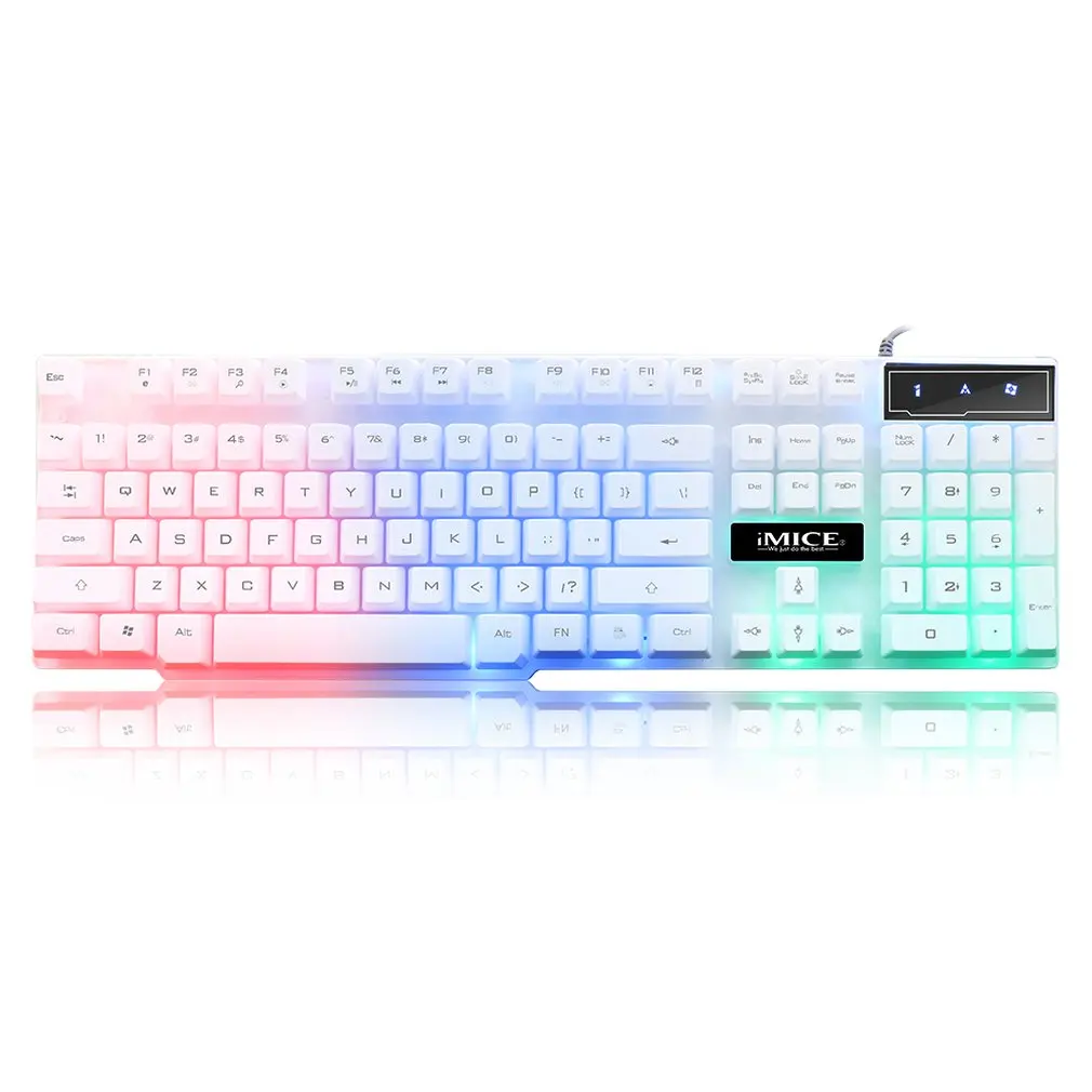 Игровая клавиатура iMice 104, клавишные колпачки с RGB подсветкой, механическая клавиатура, игровые клавиатуры с RU стикером для ПК, ноутбука, компьютера