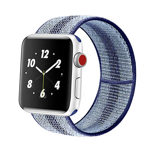 strip midnight blue Спортивный нейлоновый ремешок для apple watch 4, apple watch 5, ремешок correa iwatch 44 мм, 40 мм, 38 мм, 42 мм, apple watch series 4, 3, 2, 1 - Цвет ремешка: strip midnight blue