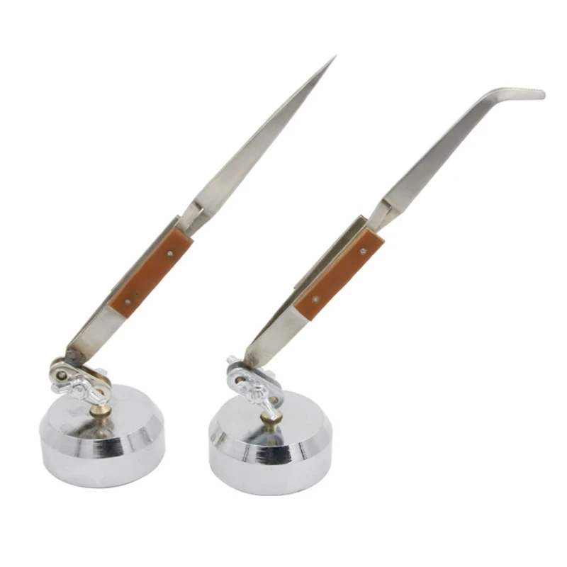 

Curved Tip Straight Tip Tweezers Cross Selflock Craft Tweezers With Universal Adjuster Jewelers Soldering Repair Tools