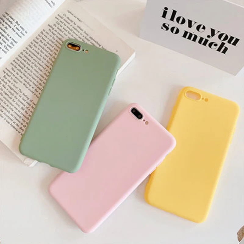 Карамельный цвет чехол для телефона для samsung A50 A70 A40 A71 A51 A30 A7 A9 A6 плюс M10 M20 M30 M40 A60 матовый чехол Крышка для телефона из мягкого ТПУ и силикона