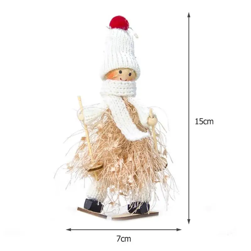 Горячая Распродажа, украшение в виде куклы ангела, износостойкие, для катания на лыжах, кукла ангела, с кисточками, для рождественской елки, украшения для нового года, домашний декор - Цвет: D