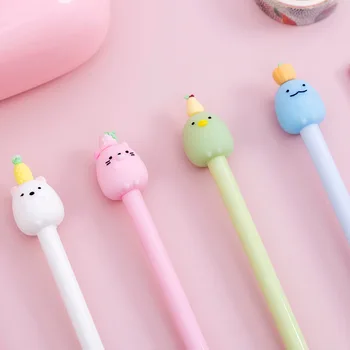 

36 pcs/lot Sumikko Gurashi Fruit Gel Pen Cute 0.5 mm black ink Signature Pen School Office writing Supplies Promotional Gift