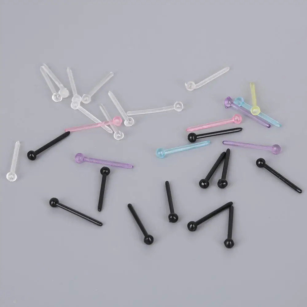 100-150pcs/lot Fashion Black White Colorful Plastic Mini Simple Hypoallergenic Ear Stick  Jewelry Wholesale For Women And Men