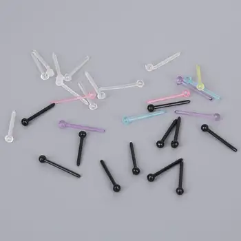 

100-150pcs/lot Fashion Black White Colorful Plastic Mini Simple Hypoallergenic Ear Stick Jewelry Wholesale For Women And Men