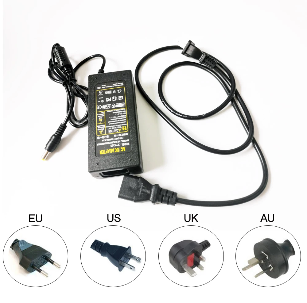 12V адаптер питания DC12V Универсальный адаптер 5A AC 110V 220V 240V к DC 12V блок питания для светодиодной ленты освещения