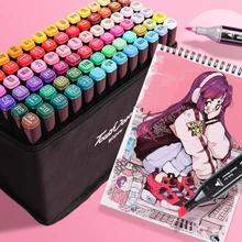 Touchmarkers ручка комплект 40/60/80/168 Цвет анимации эскизный чертёж маркер ручка для творчества на спиртовой основе с Manga Дизайн Искусство Подарки