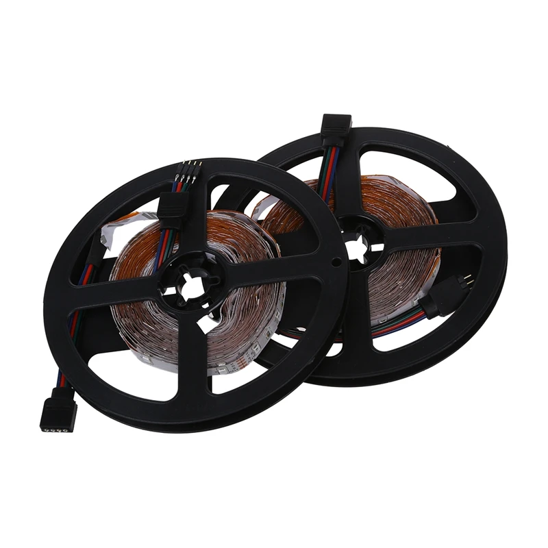 Новая одежда для маленькой девочки 2x5 м 10 м 3528 SMD 600 RGB светодиодный полоски светильник лампа AC/DC 12V вечерние+ 24 клавиши контроллер