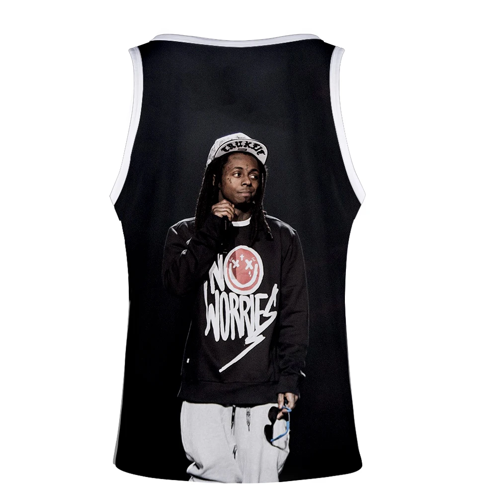 Lil Wayne американский рэпер крутой хип поп 3D Танк Топы аксессуары Новая мода лето крутая Мужская Harajuku уличная майка Топы
