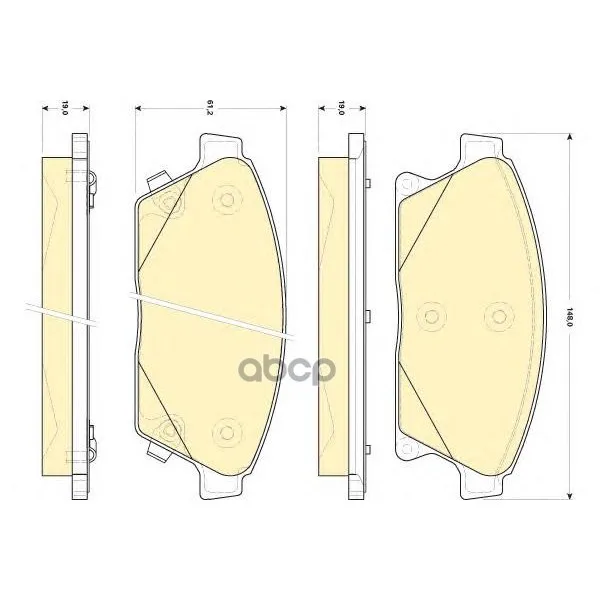 Колодки Тормозные Chevrolet Cruze/Opel Astra J 16" 10- Передние Girling 6118479 Girling арт. 6118479