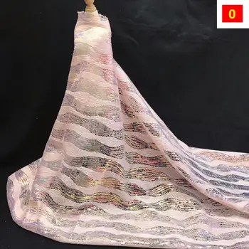 

9 colors Latest African Lace Fabric Wine Red French Mesh Sequins Lace Fabric Nigerian Tulle Lace Fabric 2020 Wedding KRL-4121