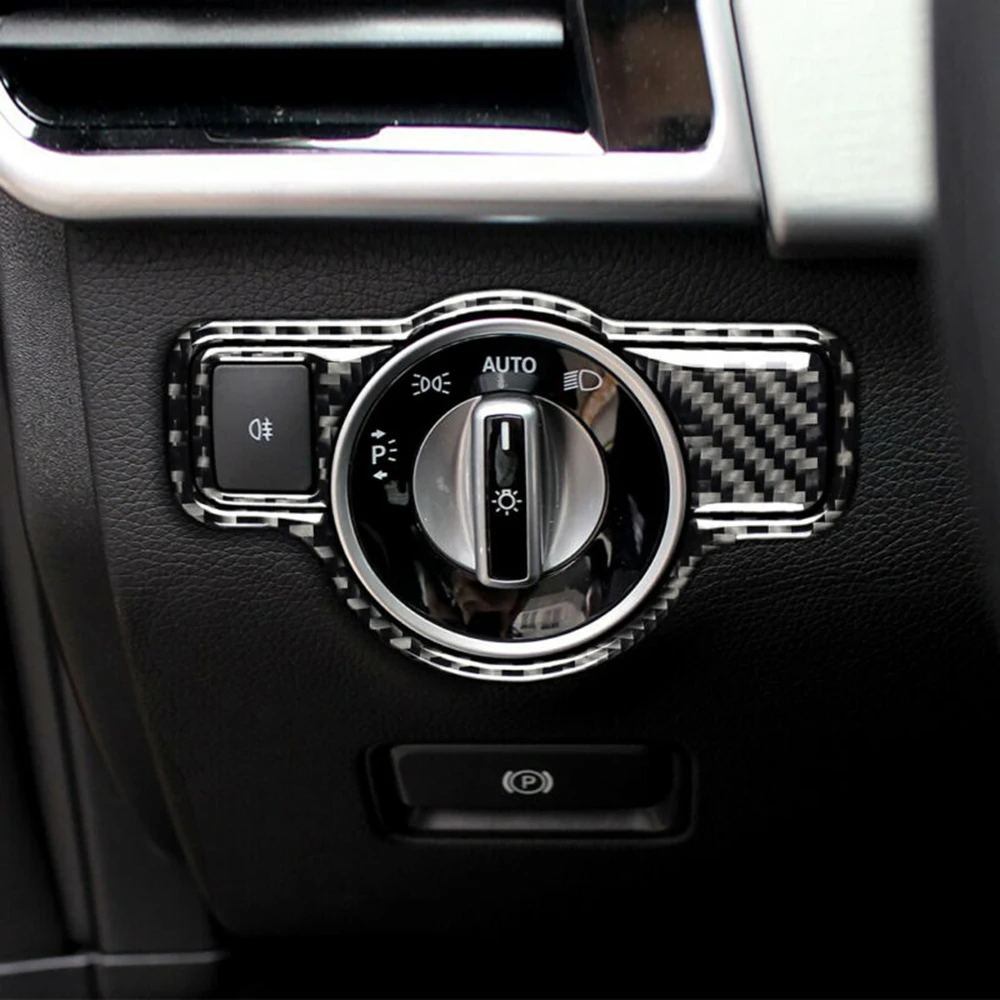 Для Mercedes Benz A B C E G CLA GLA GLE переключатель фар из углеродного волокна