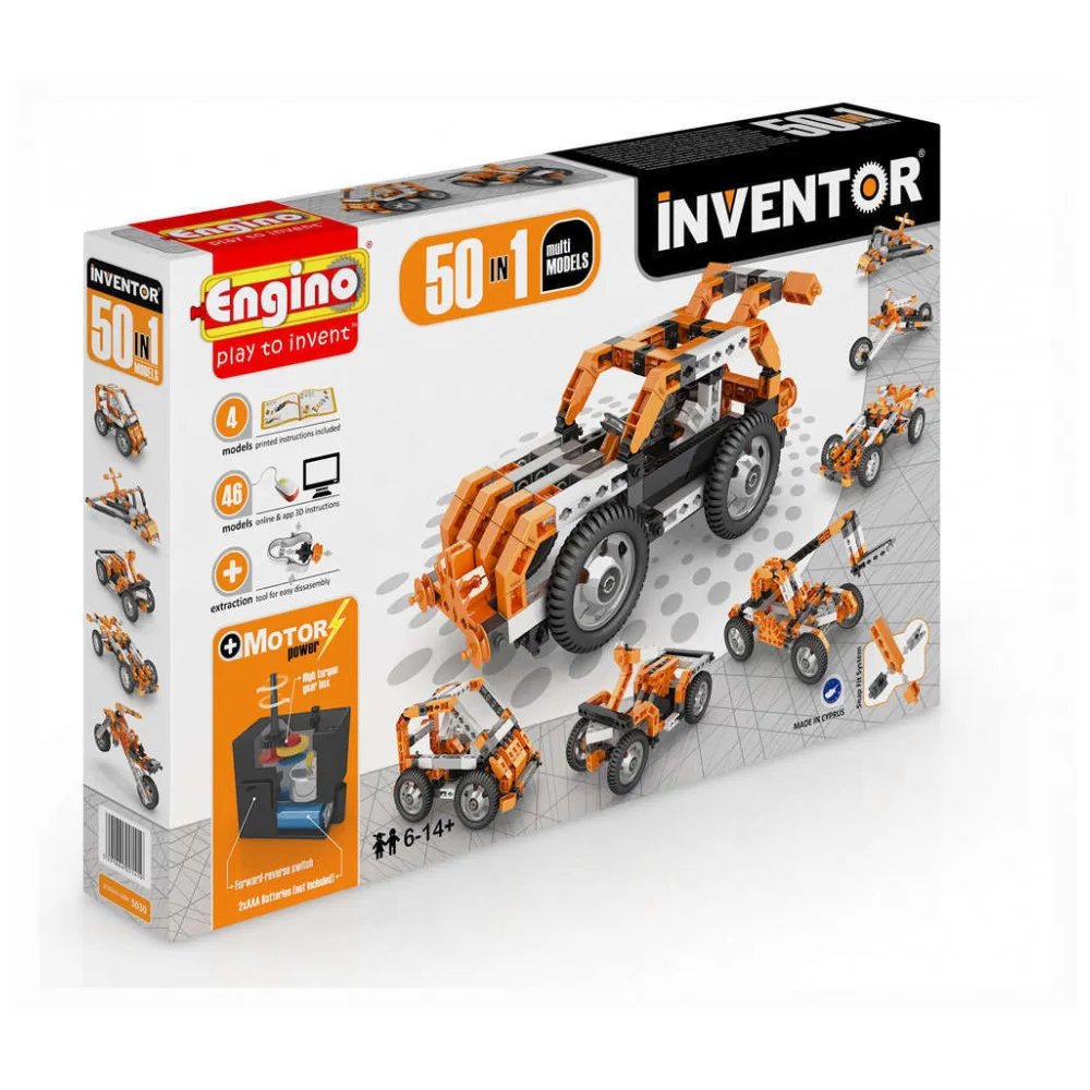 Электромеханический конструктор Inventor 50в1 Engino 158 деталей