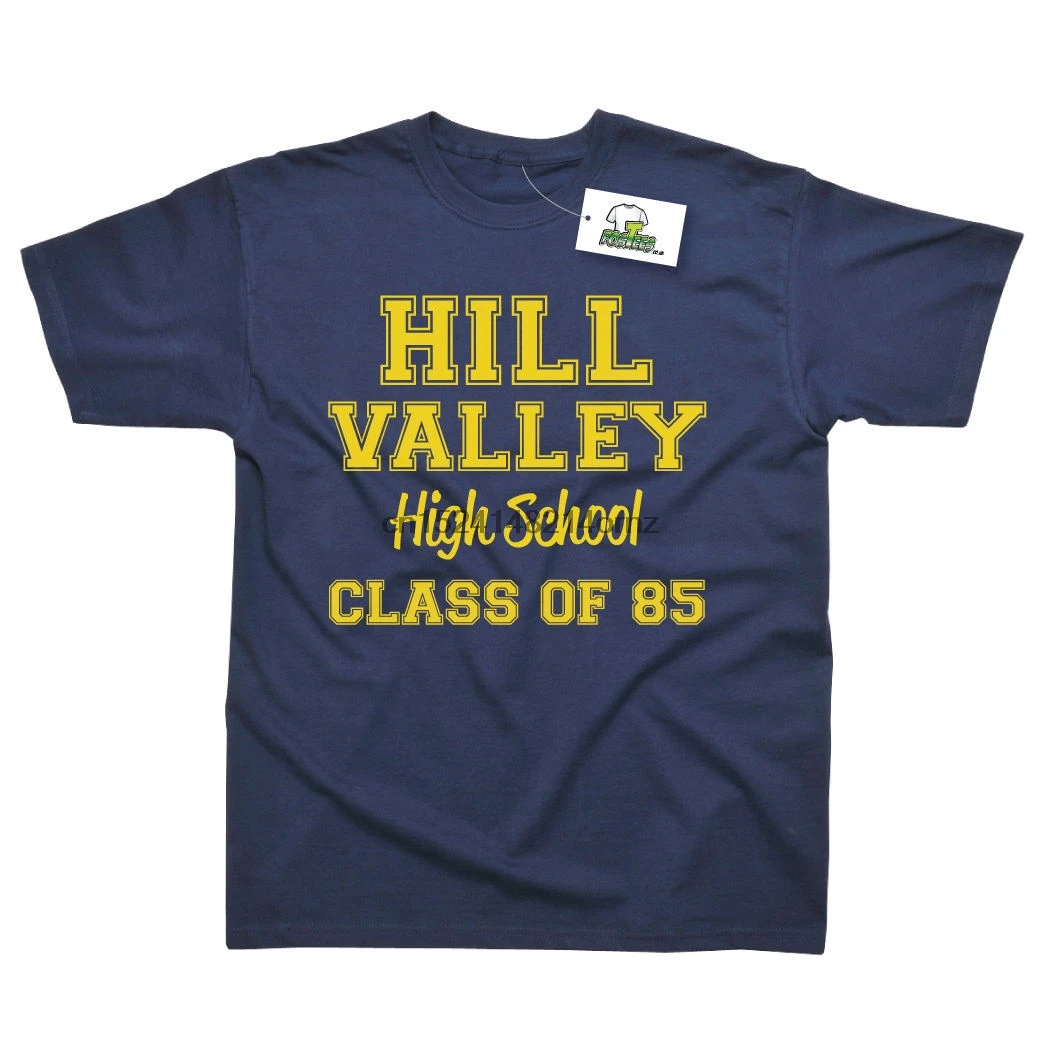 

Hill Valley High Inspired By Back To The Future Printed T-Shirt Fashion New Arrival Simple Fashion T Shirts