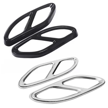 

2pcs Car Accessories Exhaust Pipe Tail Cover Trim For Mercedes Benz A B C E Class W205 Coupe W213 W176 W246 GLC C 2016 2017 AMG