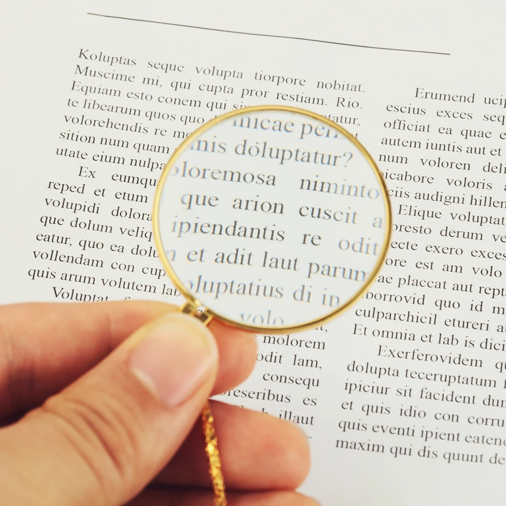 Новинка креативная пятикратная увеличительная подвеска Посеребренная цепочка