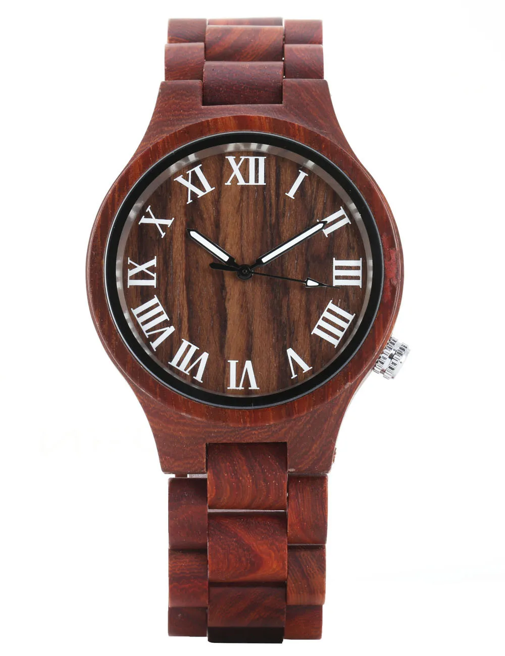 

Roman Numerals Measuring Wooden Quartz Watch Ebony
