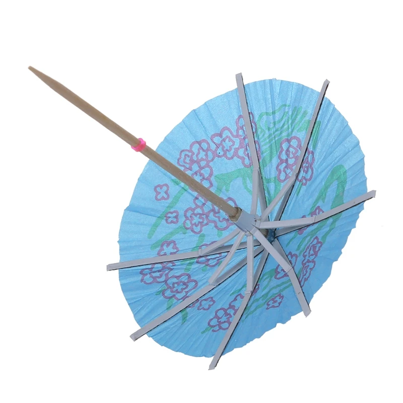 LBER 144 Paper Tropical Hawaiian Cocktail Drink Parasol Umbrella