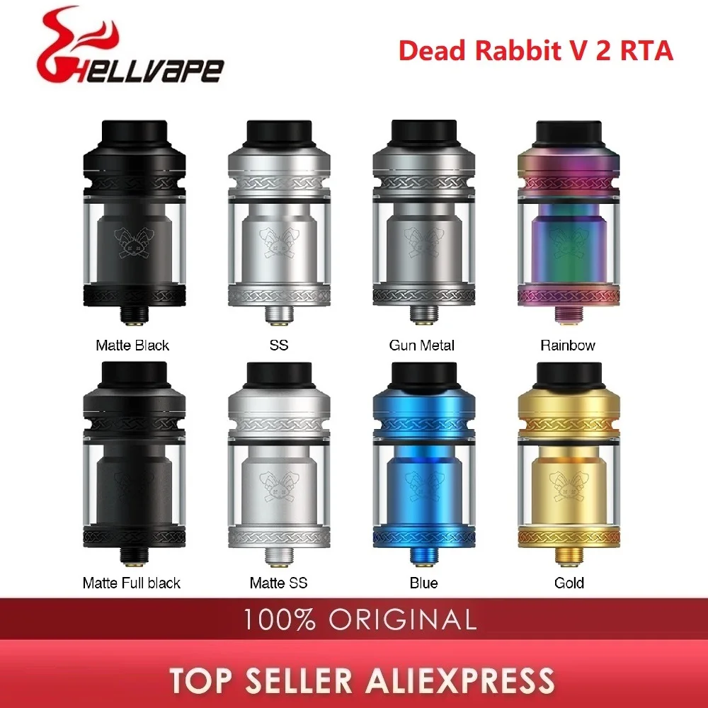 Оригинальный атомайзер Hellvape Dead Rabbit V2 RTA емкость 5 мл одна/двойная катушка для