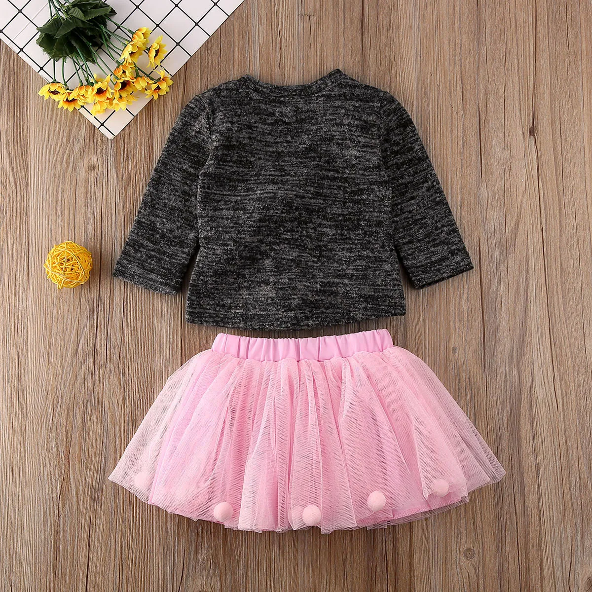 Pudcoco/осенне-зимние комплекты одежды для маленьких девочек одежда для маленьких девочек бальный свитер Топ+ юбка-пачка комплекты одежды из 2 предметов От 0 до 4 лет