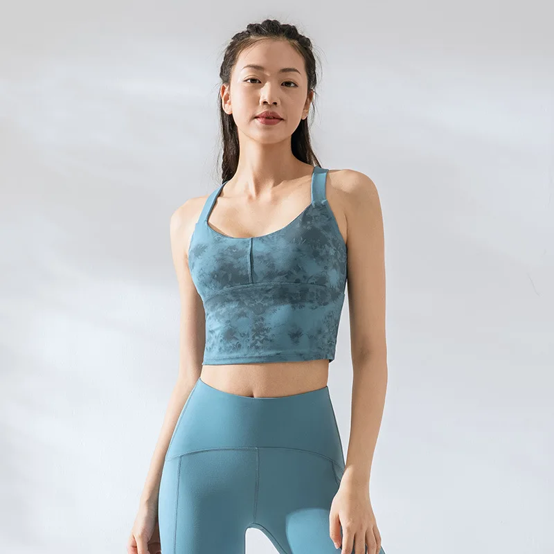 Women Sport Bras Girls Shockproof Gym Workout Running Bra Padded Yoga Crop Top Wide Hem High Impact Underwear Fitness Vest Femme