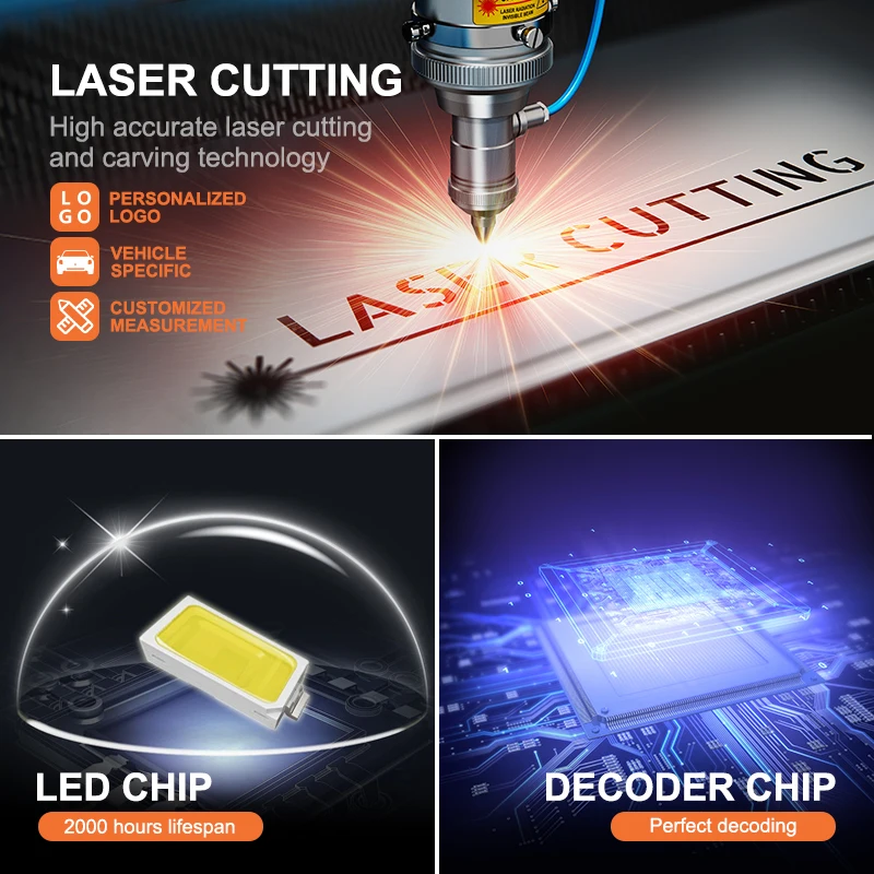 Customized Fit for Any Car Model Acrylic Car Door Sill Door Scuff Plate Trim Cover Sticker Welcome Light Car Styling Accessories