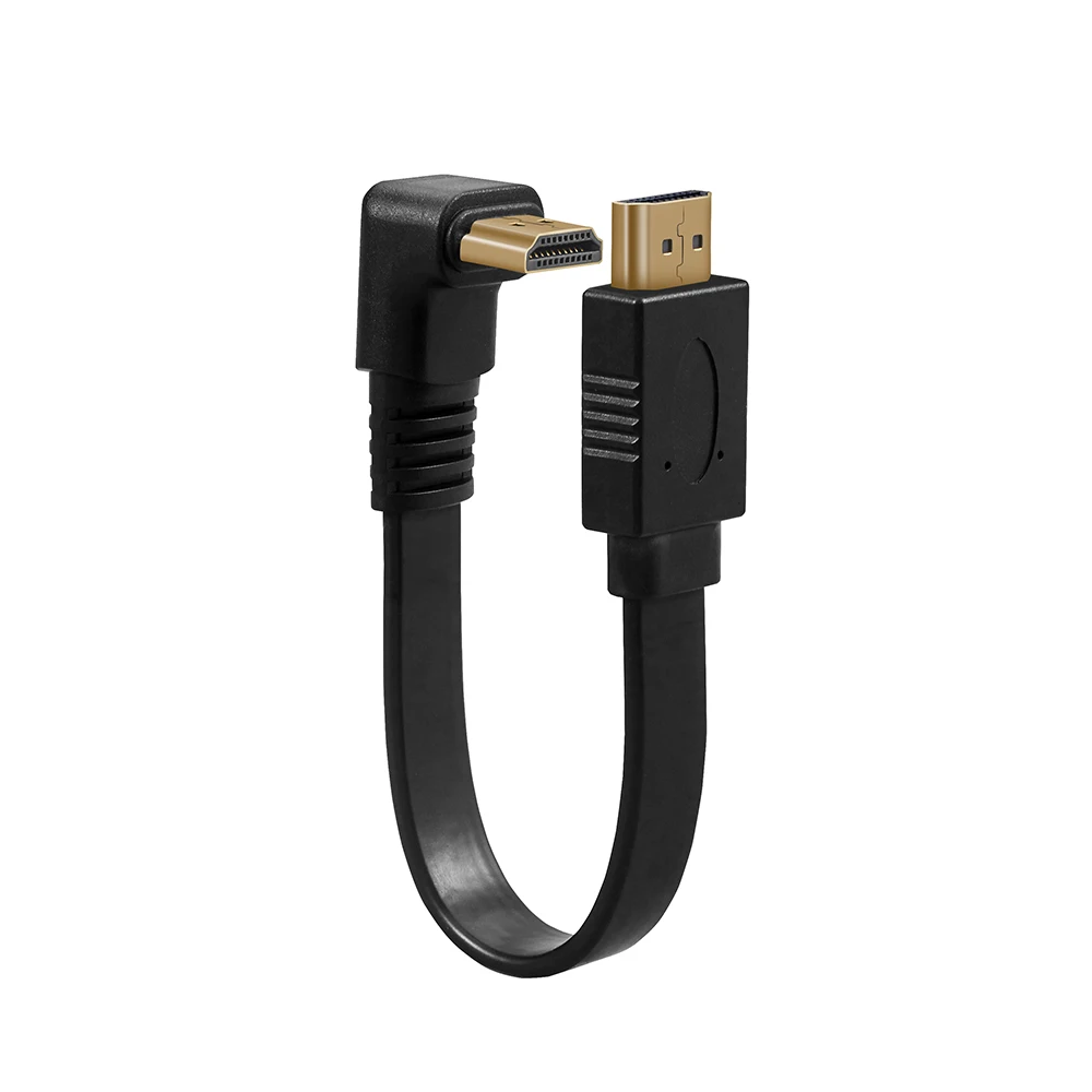 0,3 M 4K* 2K плоский HDMI под прямым углом 90 270 кабель для высокоскоростной передачи данных для 3D ТВ 1,4 свинца золота