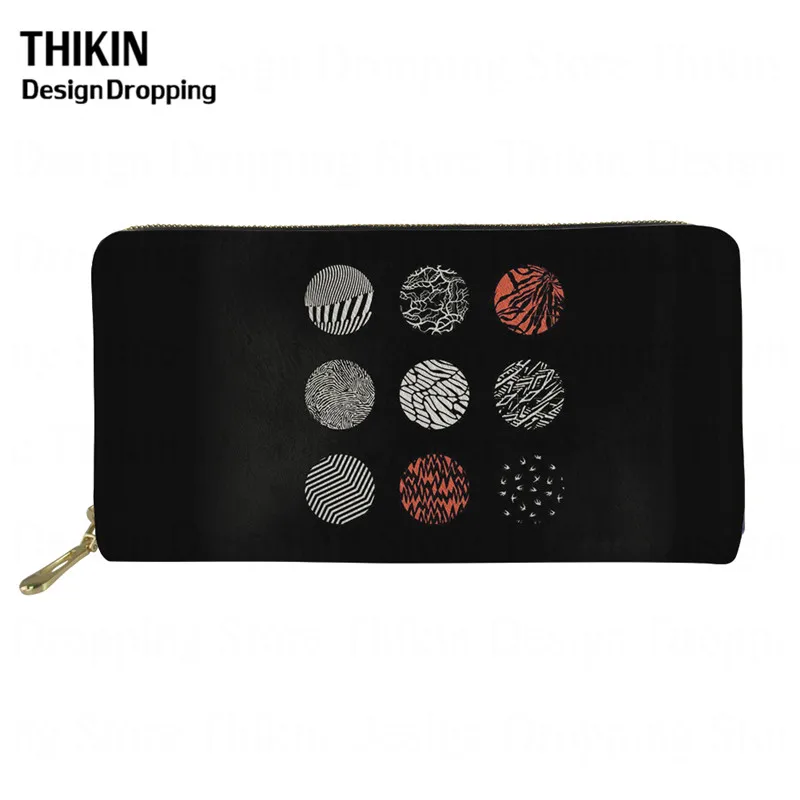 THIKIN модный длинный женский кошелек с принтом Twenty One Pilots, Женский кошелек для монет, держатель для карт, чехол для хранения денег, сумка для телефона - Цвет: as picture