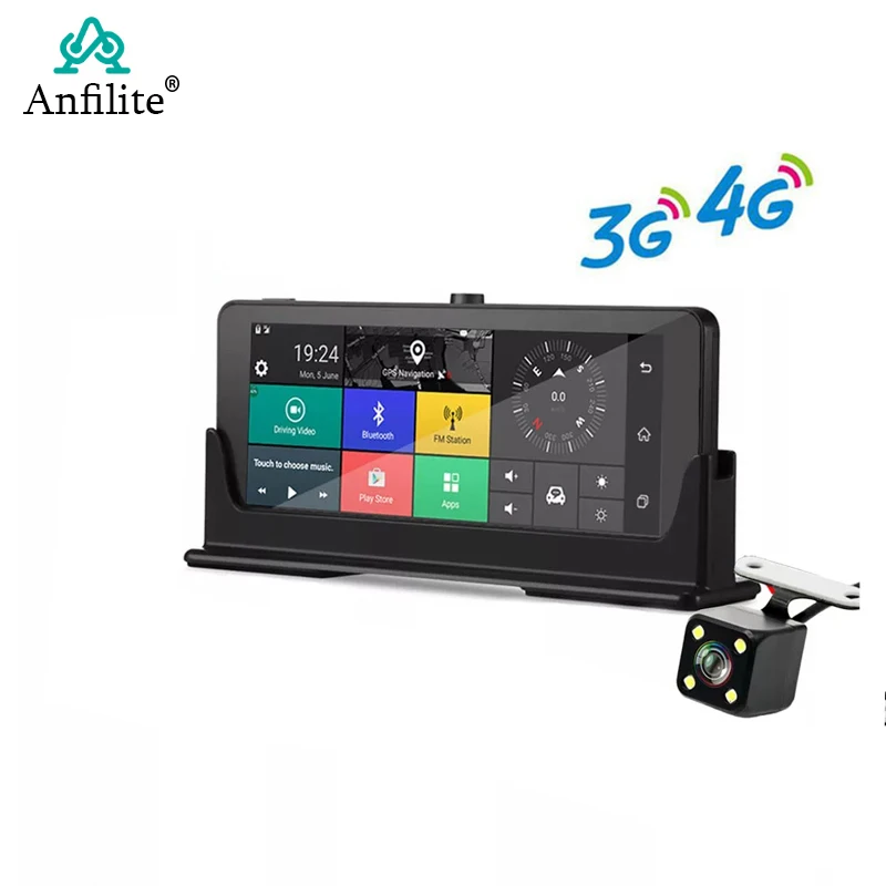 Новый full HD 1080P 7 дюймовый сенсорный экран Android 5 1 Автомобильный видеорегистратор GPS
