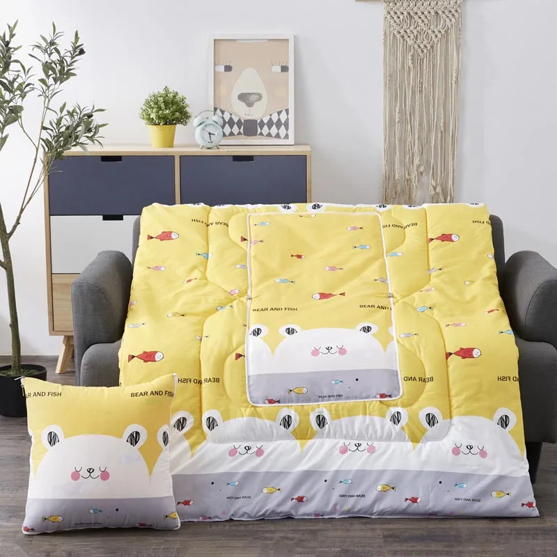 2 In 1 Cushion Travel Portable Nap Pillow Blanket Quilt Foldable Pillow Square Sofa Bedding Blanket Office Car Home Decoration 