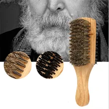 3 Size Wooden Handle Men's Beard Brush Men Mustache Brushes Comb Double-face Facial Hairbrush Male Face Massage