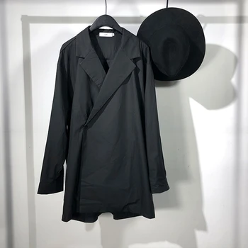 

Owen seak Men Jacket Casual Suit Coat High Street Dark Men's Clothing Spring Men Black Outer Garment Outer Wear Jacket