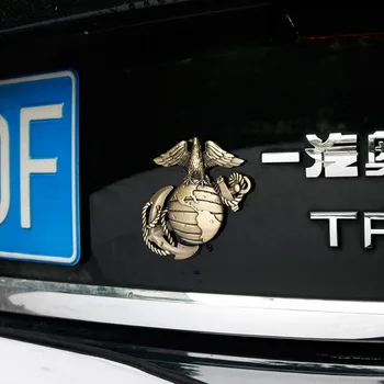 

Car 3D Metal Sticker Modified Marine Corps Logo Badge Eagle Emblem Car Side Fender Rear Suitcase Decal Decoration Accessories
