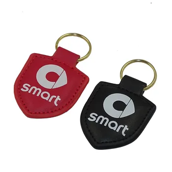 

Genuine Leather Keyring Keychain Key Fob for Mercedes Smart Fortwo Forfour 453 451 450 car styling keychain Car accessories
