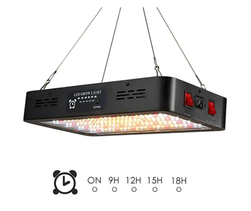 Full Spectrum Double Switch 1000W COB LED grow light Timer led lamps Veg/Bloom modes for Indoor plants Greenhouse grow tent