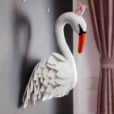 INS Hot Animal слон кролик голова тигра настенное крепление мягкие игрушки декор для