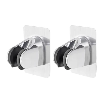 

uxcell Shower Head Holder Adjustable Adhesive ABS Wall Mount Handheld Shower Bracket 2Pcs