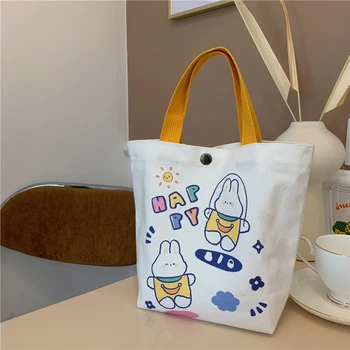 

NEW Original Design Cartoon Cute Student Korean The Messenger Canvas Bag Japanese Female Casual Portable Mommy Bag Green Bag