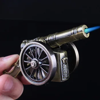 

Novelty Little cannon model Lighters Cannon ornaments Butane Gas Cigarette Lighter Straight flame Fire Best Gift For Smokers