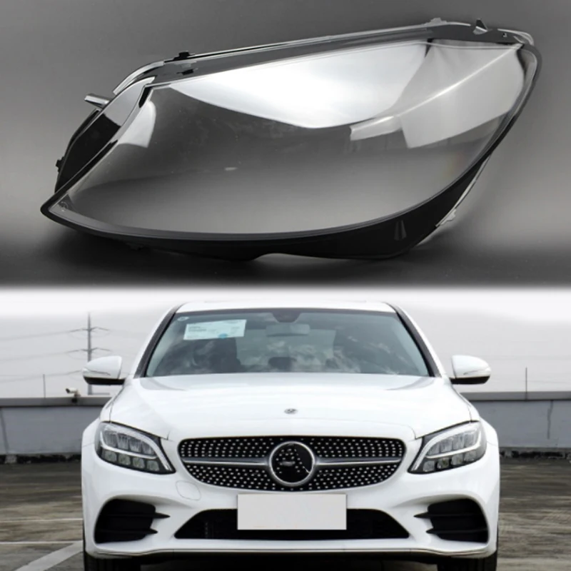 Для Mercedes Benz W205 C300 Корпус фар объектива прозрачный объектив корпуса крышка лампы прозрачный абажур